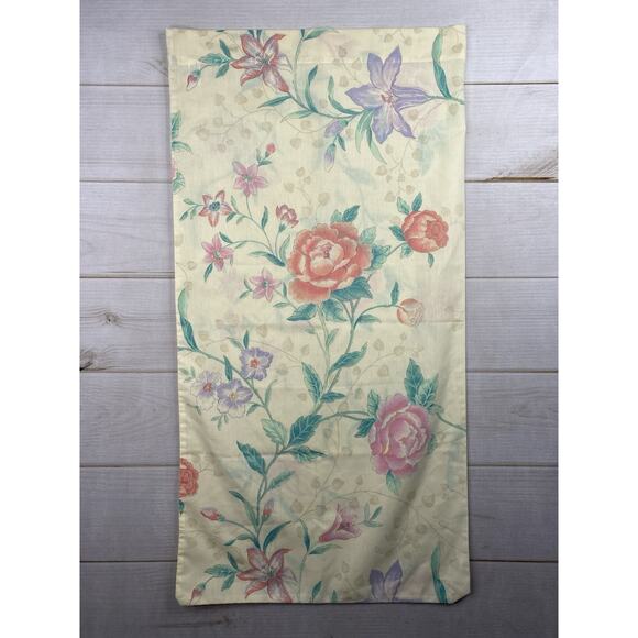 Vtg Lady Pepperell Pillowcases Set of 2 Pastel Yellow Floral King Sz Grandeur - Picture 5 of 9